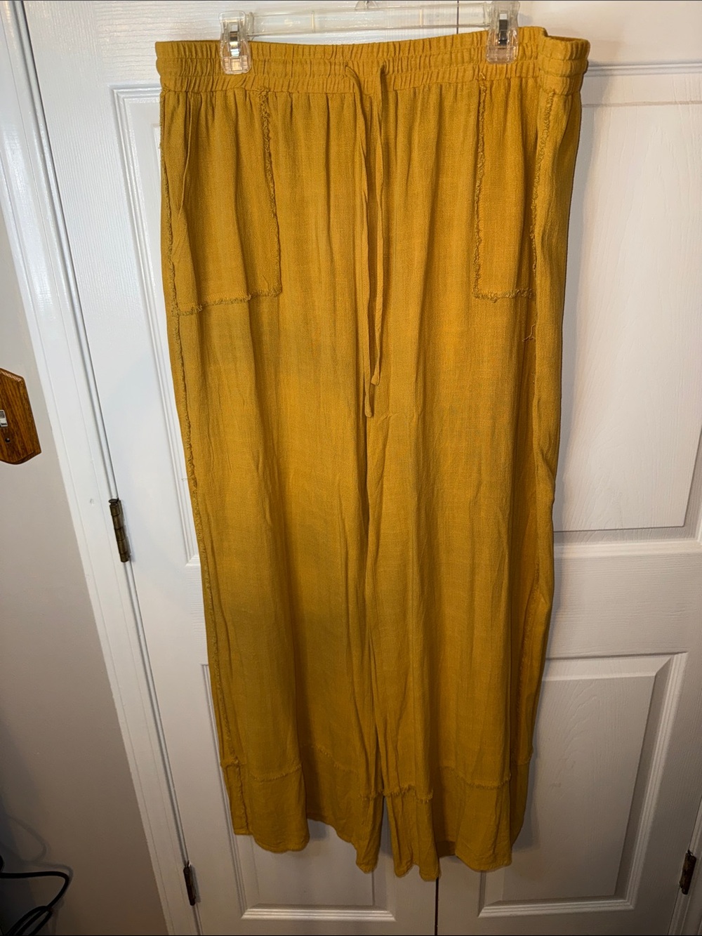 Hey son Wide Leg Pull-On Pants in Mustard Yellow